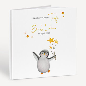 Gästebuch Taufe "Fröhlicher Pinguin"