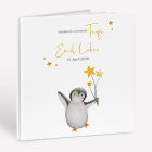 Gästebuch Taufe "Fröhlicher Pinguin"