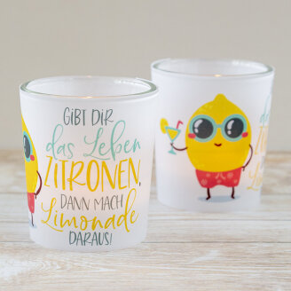 Windlicht "Zitronenlimonade" inkl. Glas & Verpackung