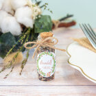 Gastgeschenk Taufe Mini Glasröhrchen mit Aufkleber "Blumenkranz"