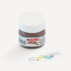 Gastgeschenk Mini Nutella Glas mit Aufkleber "Regenbogen Symbole"