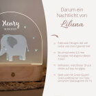 Nachtlicht personalisiert "Elefant Elio"