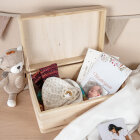 Erinnerungsbox Baby personalisiert "Regenbogen mit Herzen Pastell"