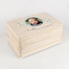 Erinnerungsbox Baby personalisiert mit Foto "Sterne"