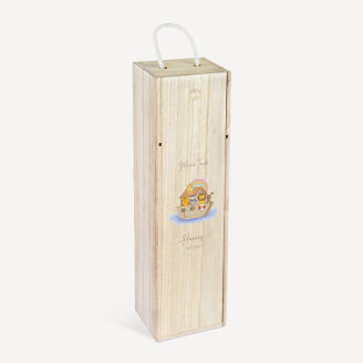 Kerzenbox Holz "Arche Noah Regenbogen Pastell"